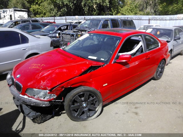 WBABN33401JW48831 - 2001 BMW 325 CI RED photo 2