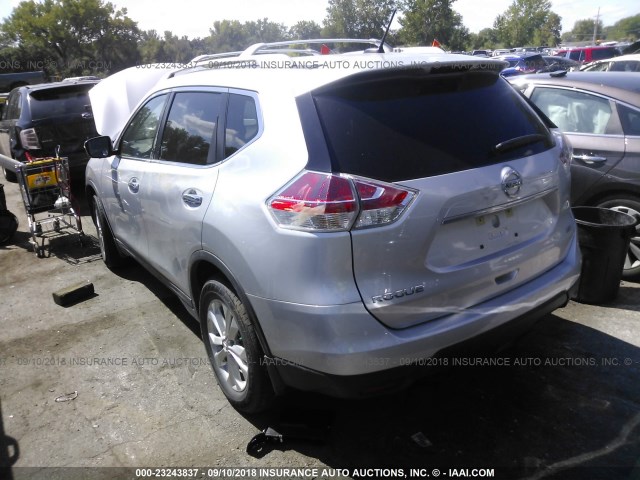 KNMAT2MT9GP643606 - 2016 NISSAN ROGUE S/SL/SV GRAY photo 3