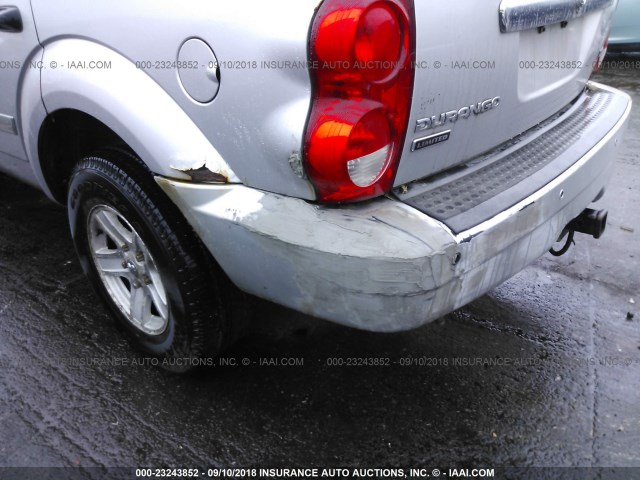 1D8HB58P67F546032 - 2007 DODGE DURANGO LIMITED SILVER photo 6