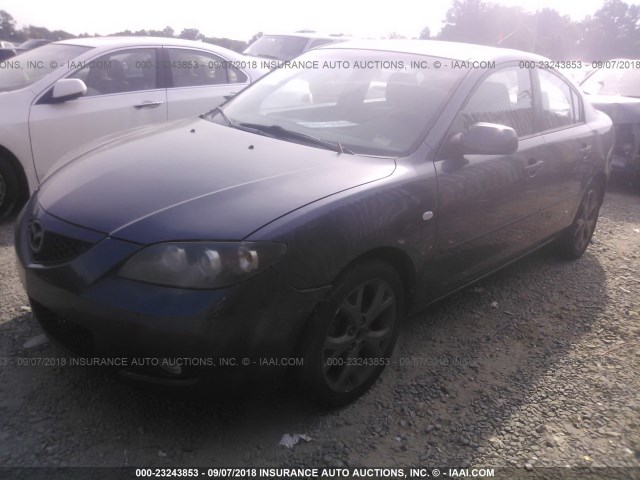 JM1BK32F881122617 - 2008 MAZDA 3 I BLACK photo 2