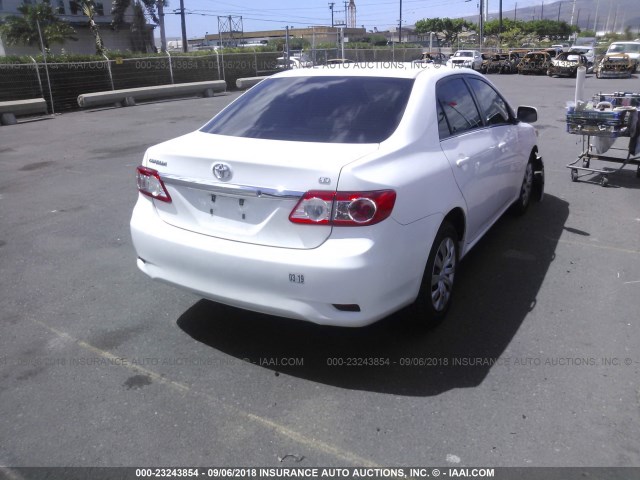 2T1BU4EE7DC960324 - 2013 TOYOTA COROLLA S/LE WHITE photo 4