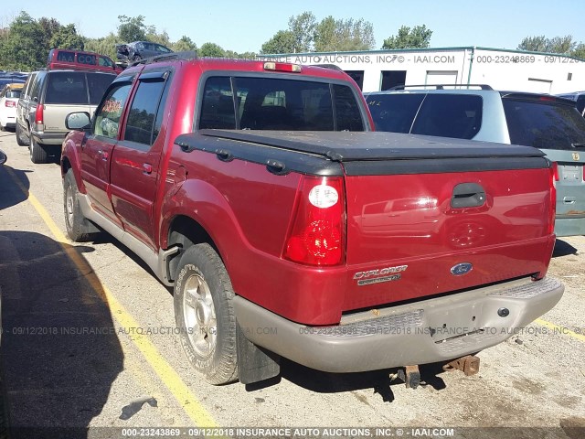 1FMZU77E03UB90302 - 2003 FORD EXPLORER SPORT TR  BURGUNDY photo 3