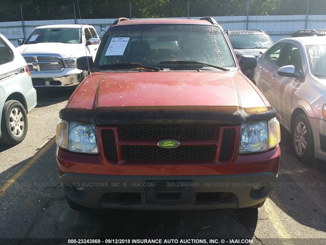 1FMZU77E03UB90302 - 2003 FORD EXPLORER SPORT TR  BURGUNDY photo 6