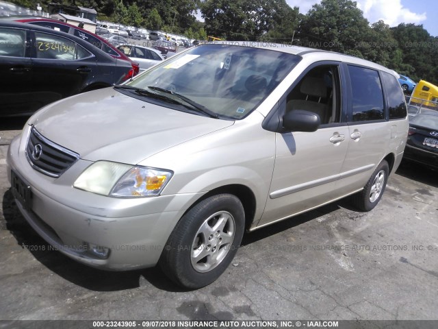 JM3LW28Y010181269 - 2001 MAZDA MPV WAGON GOLD photo 2