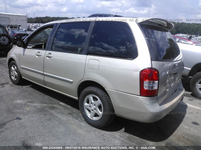 JM3LW28Y010181269 - 2001 MAZDA MPV WAGON GOLD photo 3