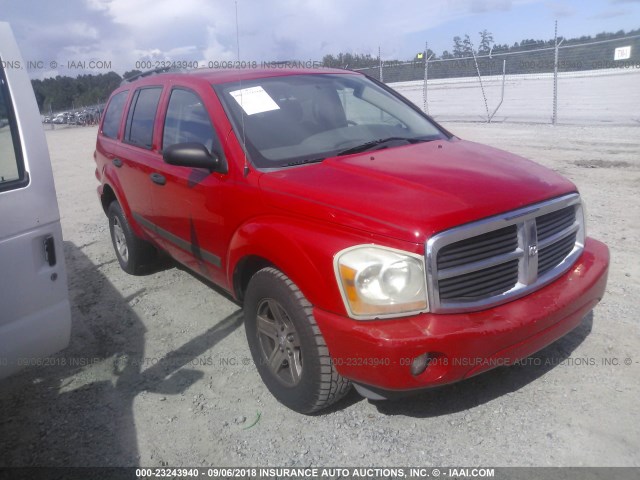 1D4HD48K16F152575 - 2006 DODGE DURANGO SLT RED photo 1