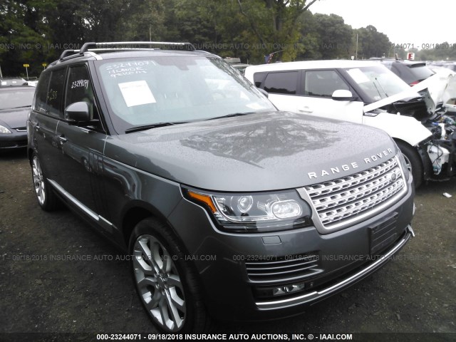 SALGS2EFXEA136700 - 2014 LAND ROVER RANGE ROVER SUPERCHARGED GRAY photo 1