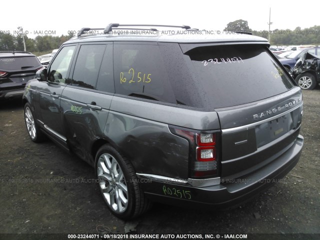 SALGS2EFXEA136700 - 2014 LAND ROVER RANGE ROVER SUPERCHARGED GRAY photo 3