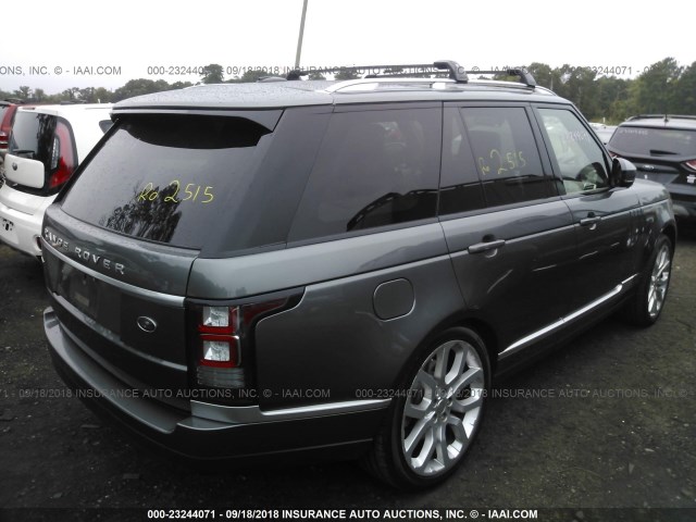 SALGS2EFXEA136700 - 2014 LAND ROVER RANGE ROVER SUPERCHARGED GRAY photo 4