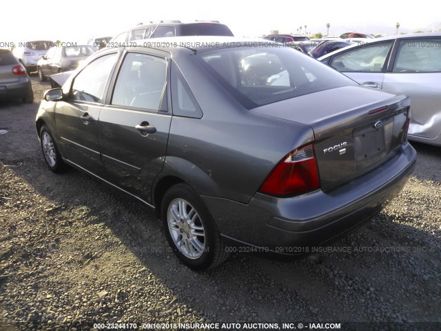 1FAHP34N97W361844 - 2007 FORD FOCUS ZX4/S/SE/SES GRAY photo 3