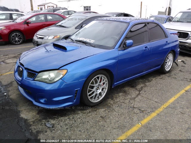 JF1GD796X6G502801 - 2006 SUBARU IMPREZA WRX/LIMITED BLUE photo 2