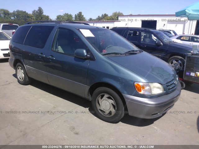 4T3ZF13C93U522191 - 2003 TOYOTA SIENNA LE/XLE BLUE photo 1