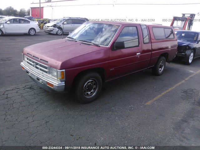 1N6SD16S6LC386418 - 1990 NISSAN D21 KING CAB RED photo 2