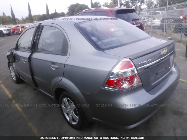 KL1TD5DE1AB108614 - 2010 CHEVROLET AVEO LS/LT Մոխրագույն լուսանկար 3