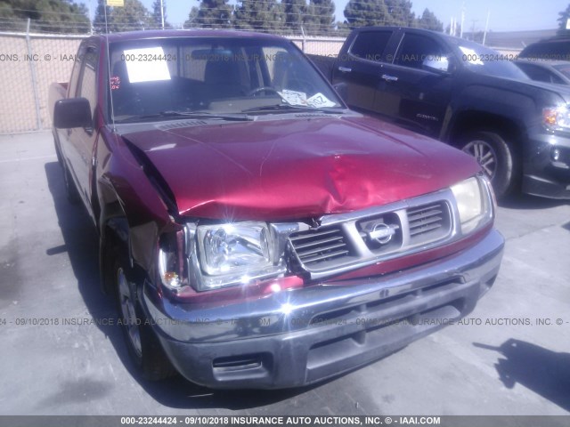1N6DD26SXYC349216 - 2000 NISSAN FRONTIER KING CAB XE RED photo 1