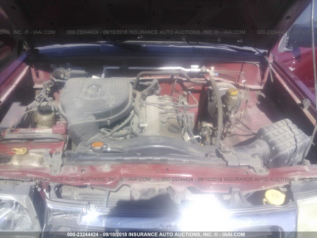 1N6DD26SXYC349216 - 2000 NISSAN FRONTIER KING CAB XE RED photo 10