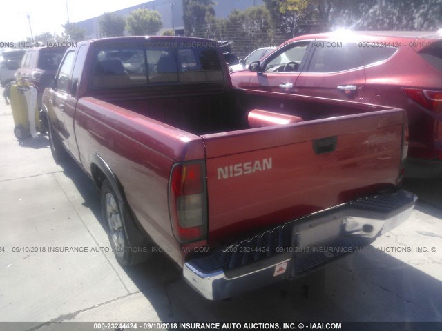 1N6DD26SXYC349216 - 2000 NISSAN FRONTIER KING CAB XE RED photo 3