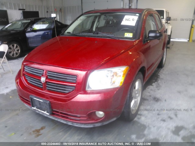 1B3HB48B58D536720 - 2008 DODGE CALIBER SXT წითელი ფოტო 2