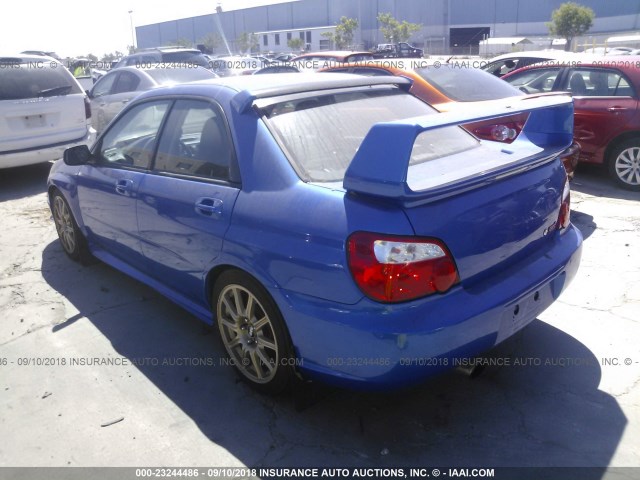 JF1GD70645L513389 - 2005 SUBARU IMPREZA WRX STI BLUE photo 3