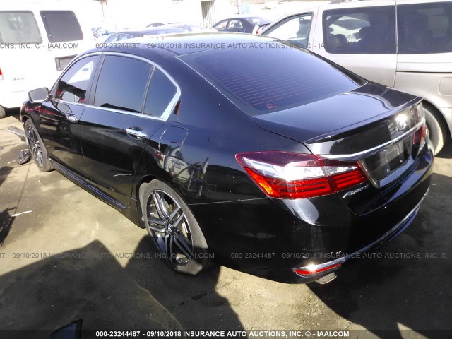 1HGCR2F54GA156257 - 2016 HONDA ACCORD SPORT BLACK photo 3