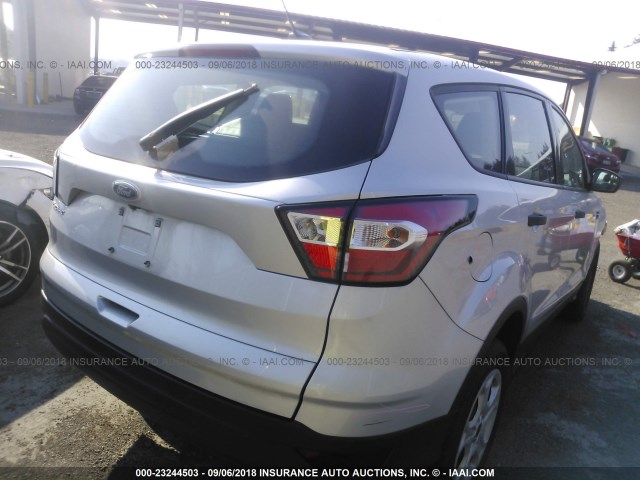 1FMCU0F71HUD59623 - 2017 FORD ESCAPE S SILVER photo 4