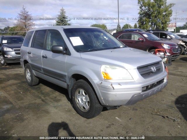 2HKYF181X5H549431 - 2005 HONDA PILOT LX SILVER photo 1