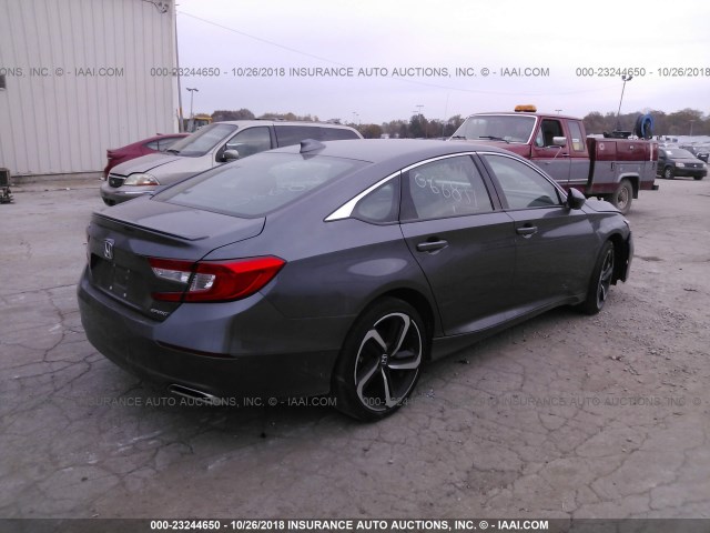 1HGCV1F31JA008367 - 2018 HONDA ACCORD GRAY photo 4