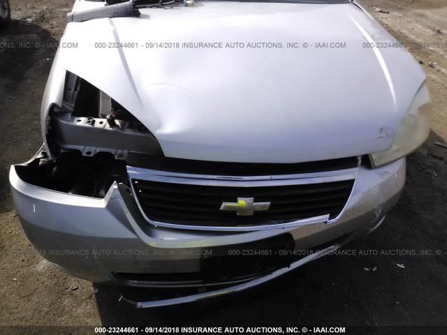 1G1ZS51F06F221503 - 2006 CHEVROLET MALIBU LS ვერცხლისფერი ფოტო 6