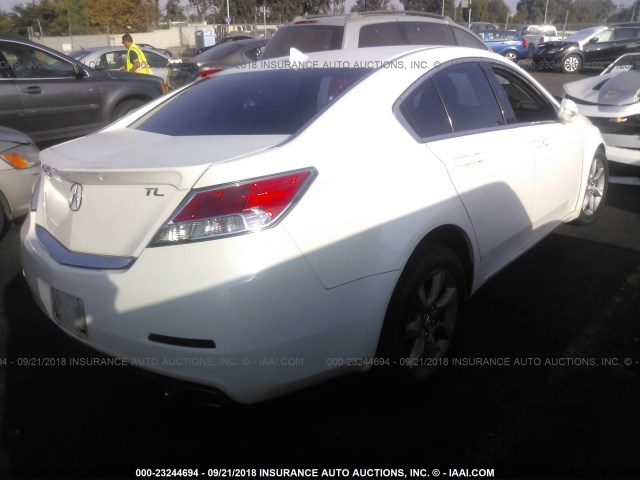 19UUA8F51CA024632 - 2012 ACURA TL WHITE photo 4