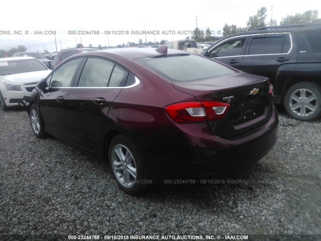 1G1BE5SM0G7277782 - 2016 CHEVROLET CRUZE LT MAROON photo 3