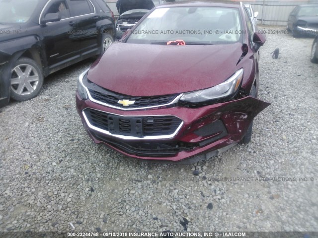 1G1BE5SM0G7277782 - 2016 CHEVROLET CRUZE LT MAROON photo 6