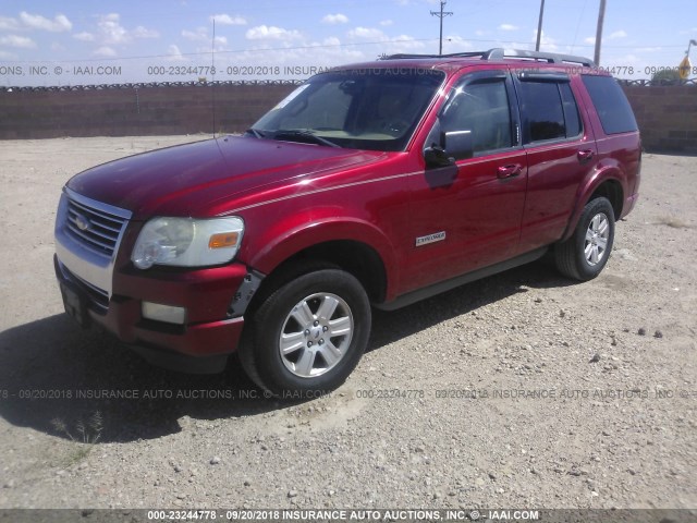 1FMEU63E28UA96962 - 2008 FORD EXPLORER XLT RED photo 2