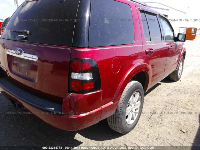 1FMEU63E28UA96962 - 2008 FORD EXPLORER XLT RED photo 6