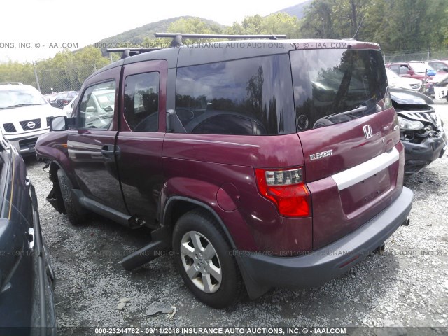 5J6YH28739L005689 - 2009 HONDA ELEMENT EX MAROON photo 3