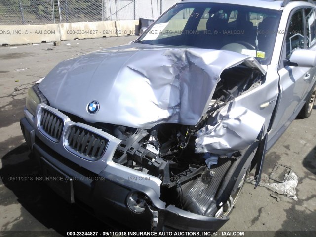 WBXPA93484WA66318 - 2004 BMW X3 3.0I SILVER photo 6