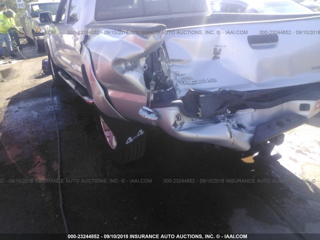 5TELU42N39Z650794 - 2009 TOYOTA TACOMA DOUBLE CAB 银色 照片 6