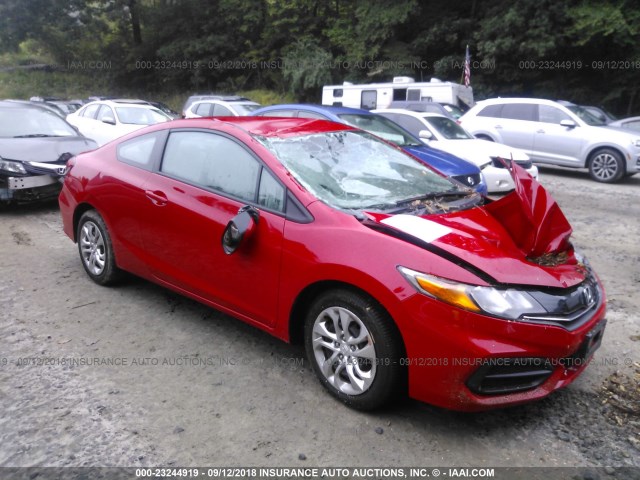 2HGFG3B5XFH518347 - 2015 HONDA CIVIC LX RED photo 1