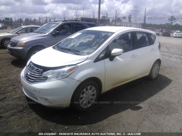 3N1CE2CP2FL414995 - 2015 NISSAN VERSA NOTE S/S PLUS/SV/SL/SR WHITE photo 2
