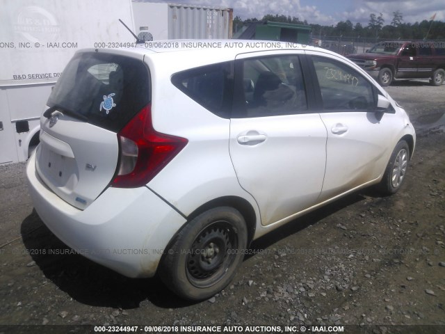 3N1CE2CP2FL414995 - 2015 NISSAN VERSA NOTE S/S PLUS/SV/SL/SR WHITE photo 4