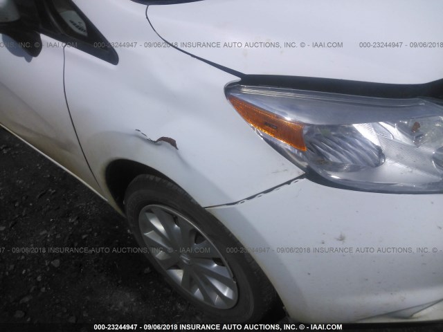 3N1CE2CP2FL414995 - 2015 NISSAN VERSA NOTE S/S PLUS/SV/SL/SR WHITE photo 6