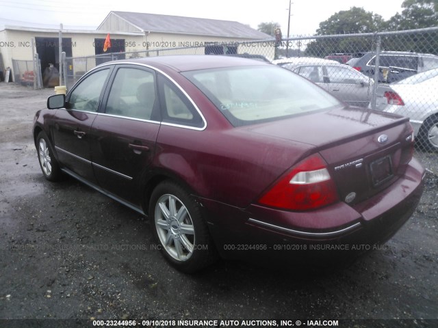 1FAHP28125G149490 - 2005 FORD FIVE HUNDRED LIMITED RED photo 3