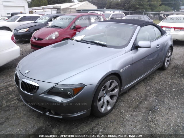 WBAEK73454B260604 - 2004 BMW 645 CI AUTOMATIC BLACK photo 2