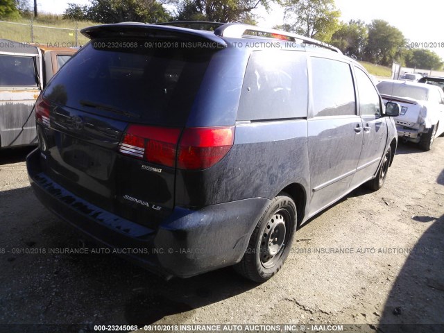 5TDZA23C75S276542 - 2005 TOYOTA SIENNA CE/LE Dark Blue photo 4