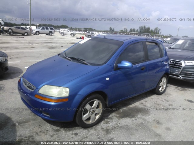 KL1TG66676B681253 - 2006 CHEVROLET AVEO LT BLUE photo 2