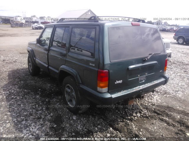 1J4FF68S1XL532720 - 1999 JEEP CHEROKEE SPORT/CLASSIC GREEN photo 3