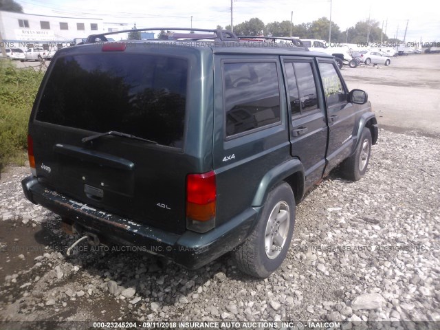 1J4FF68S1XL532720 - 1999 JEEP CHEROKEE SPORT/CLASSIC მწვანე ფოტო 4