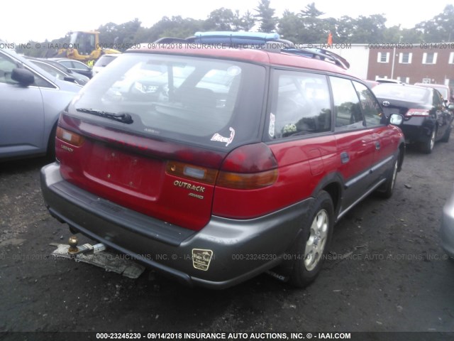 4S3BG6850X6620619 - 1999 SUBARU LEGACY OUTBACK/SSV/LIMITED/30TH RED photo 4