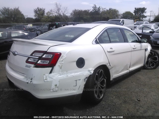 1FAHP2KTXDG116049 - 2013 FORD TAURUS SHO WHITE photo 4