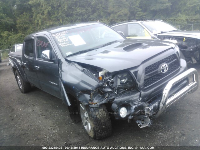 3TMMU4FN2BM030942 - 2011 TOYOTA TACOMA DOUBLE CAB LONG BED GRAY photo 1