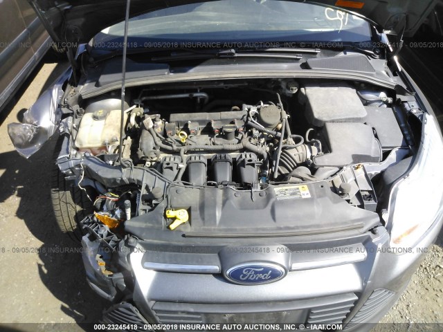 1FADP3F2XEL178811 - 2014 FORD FOCUS SE GRAY photo 10